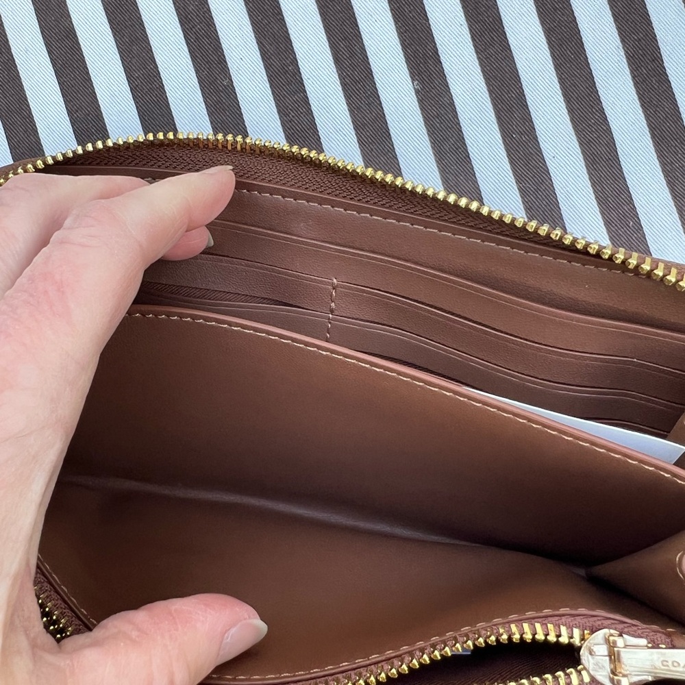 Coach Long Zip Around Wallet in Wildflower Print - Picture 13 of 15